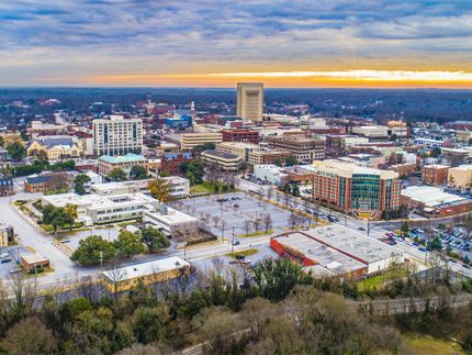 Aerial view of Spartanburg, South Carolina